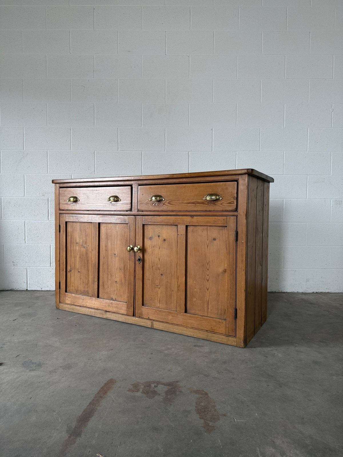 Antique English pine sideboard - House on Horizon