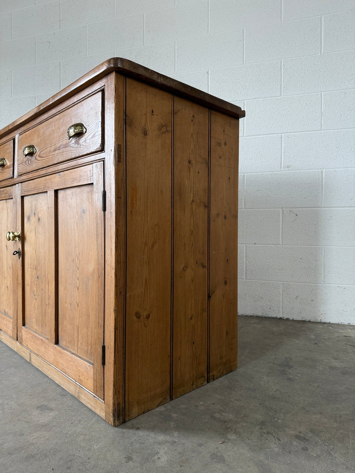 Antique English pine sideboard - House on Horizon