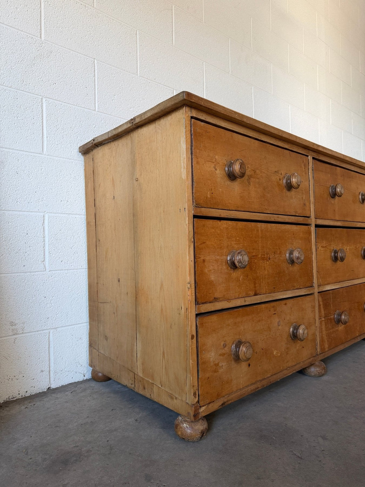 Antique English pine sideboard of incredible proportion - House on Horizon
