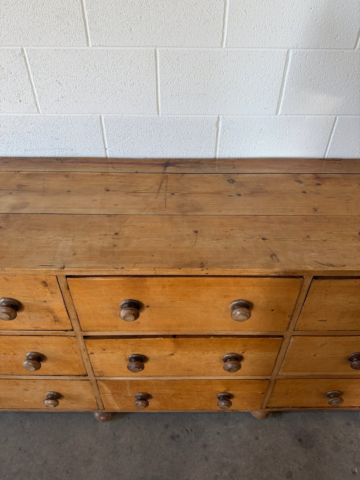 Antique English pine sideboard of incredible proportion - House on Horizon