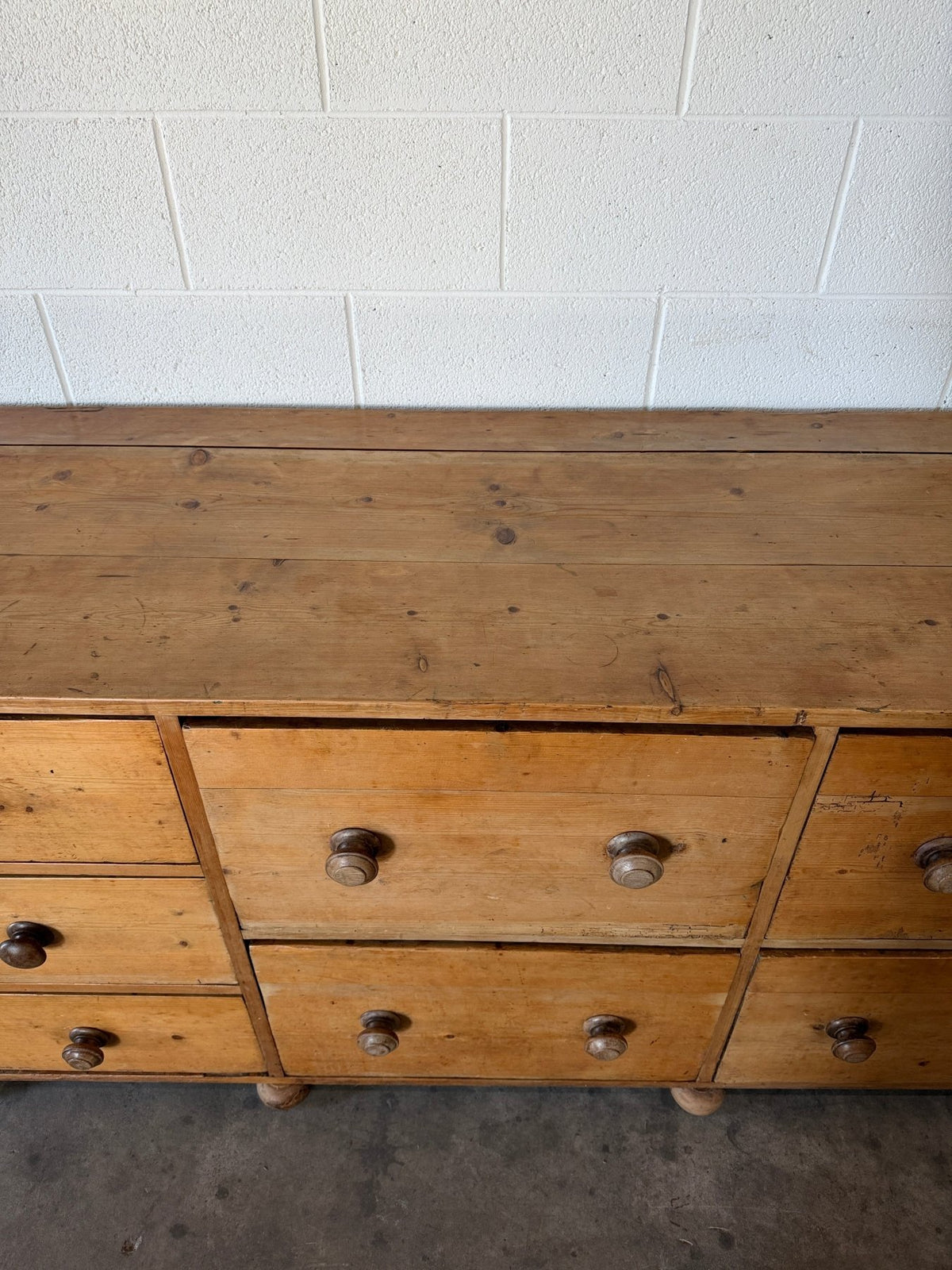 Antique English pine sideboard of incredible proportion - House on Horizon