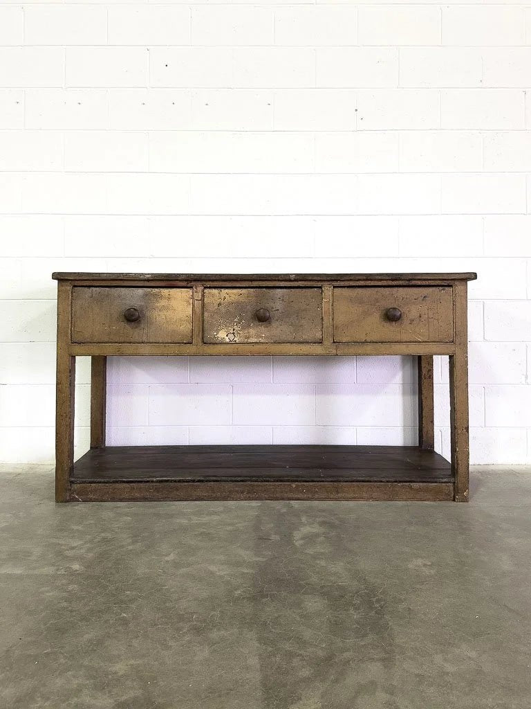Antique English potboard base or sideboard - House on Horizon