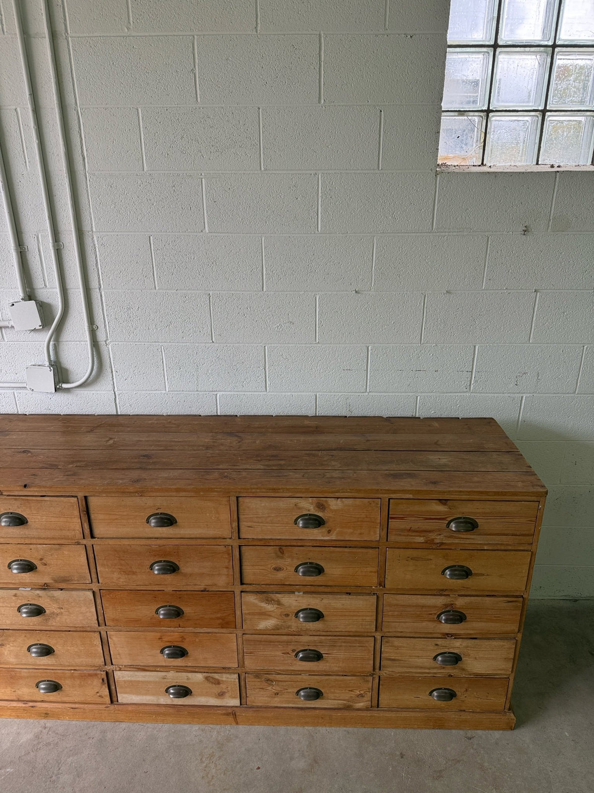Antique European bank of haberdashery drawers - House on Horizon