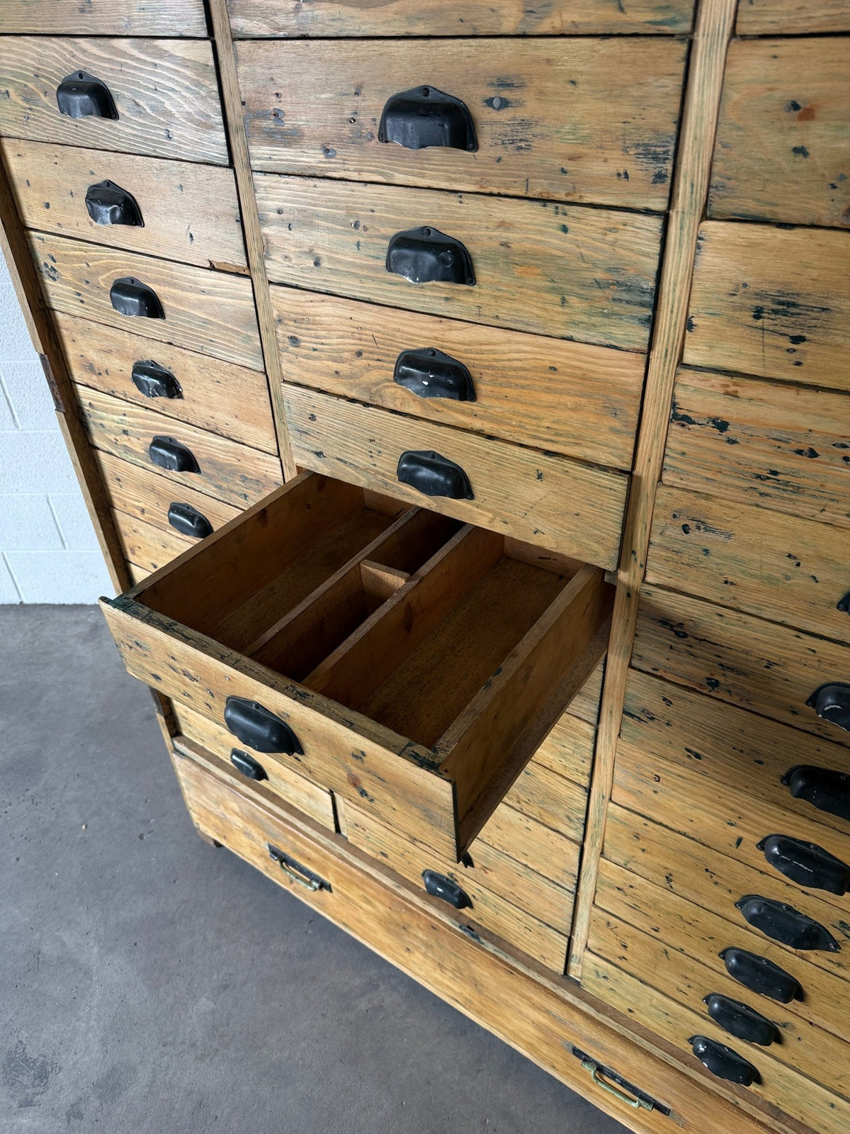 Antique European pine haberdashery - House on Horizon