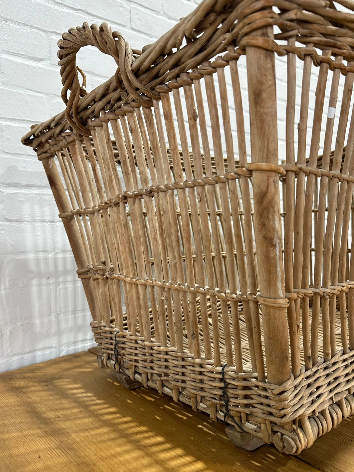 Antique French laundry basket - House on Horizon