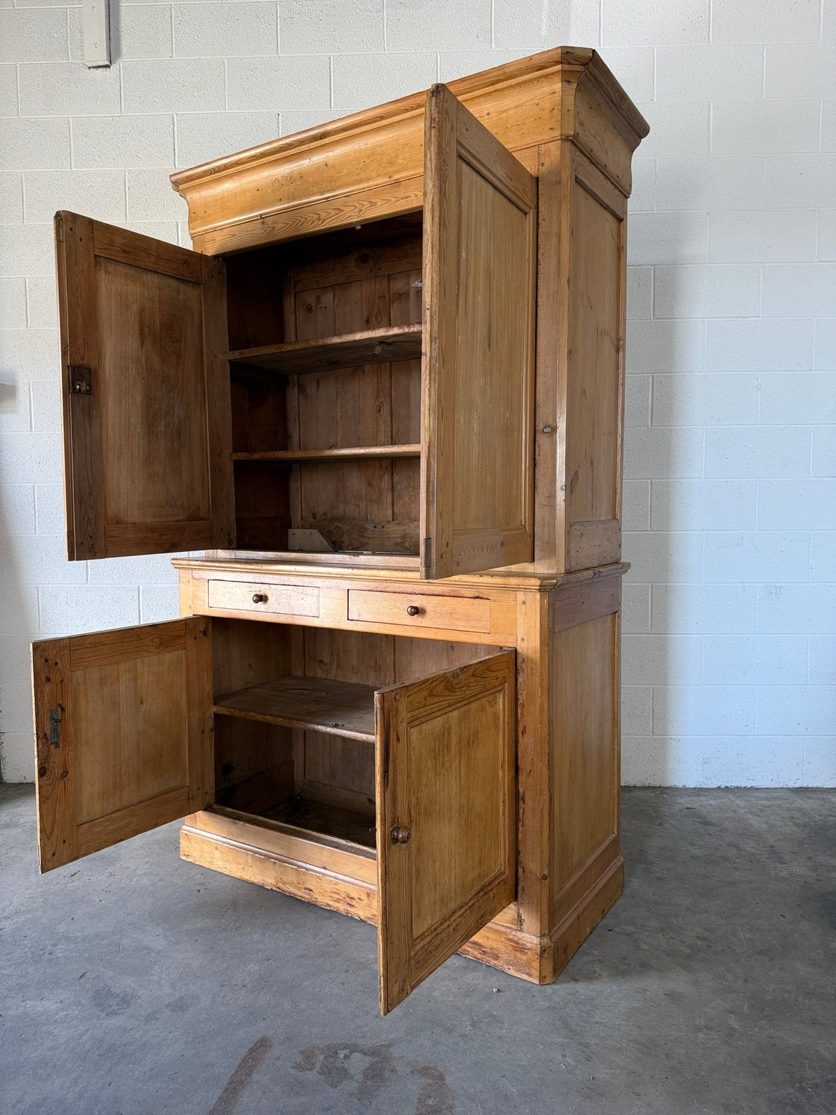 Antique French linen press - House on Horizon