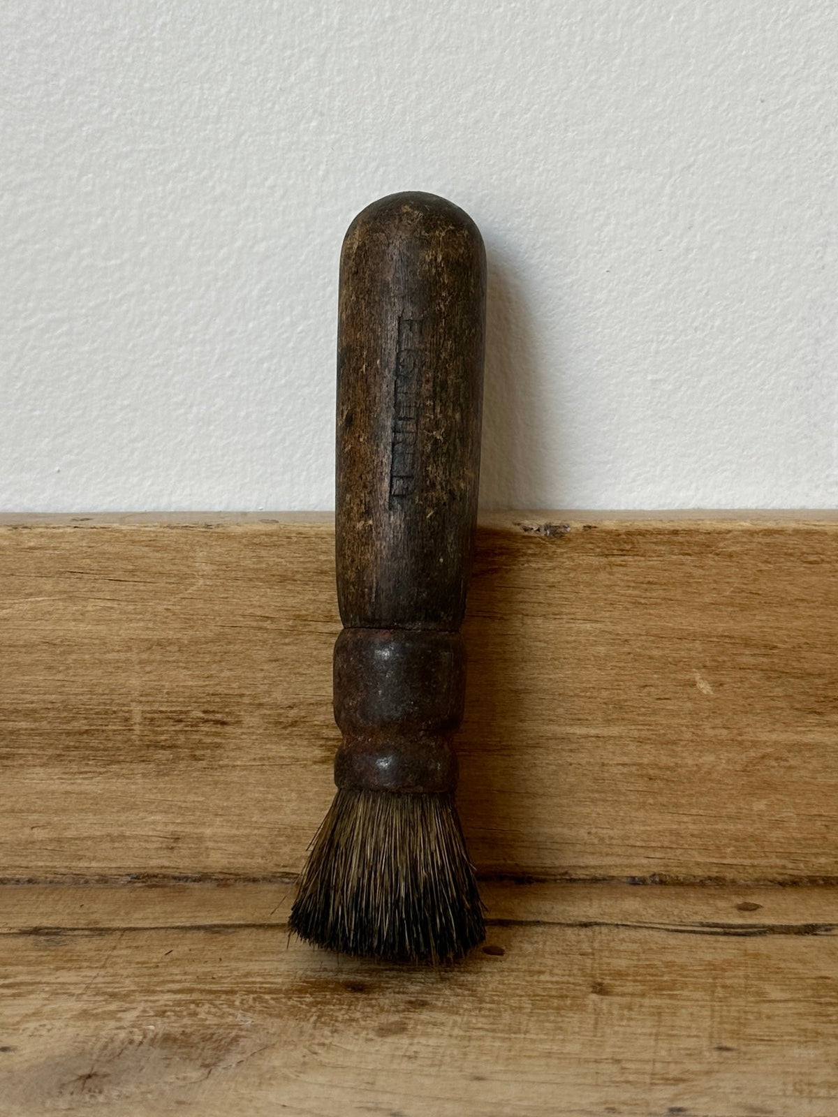Antique French paintbrush - House on Horizon