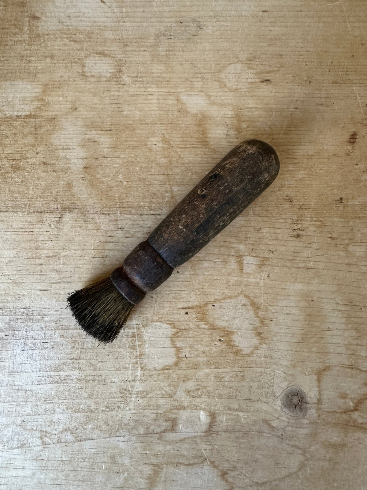 Antique French paintbrush - House on Horizon