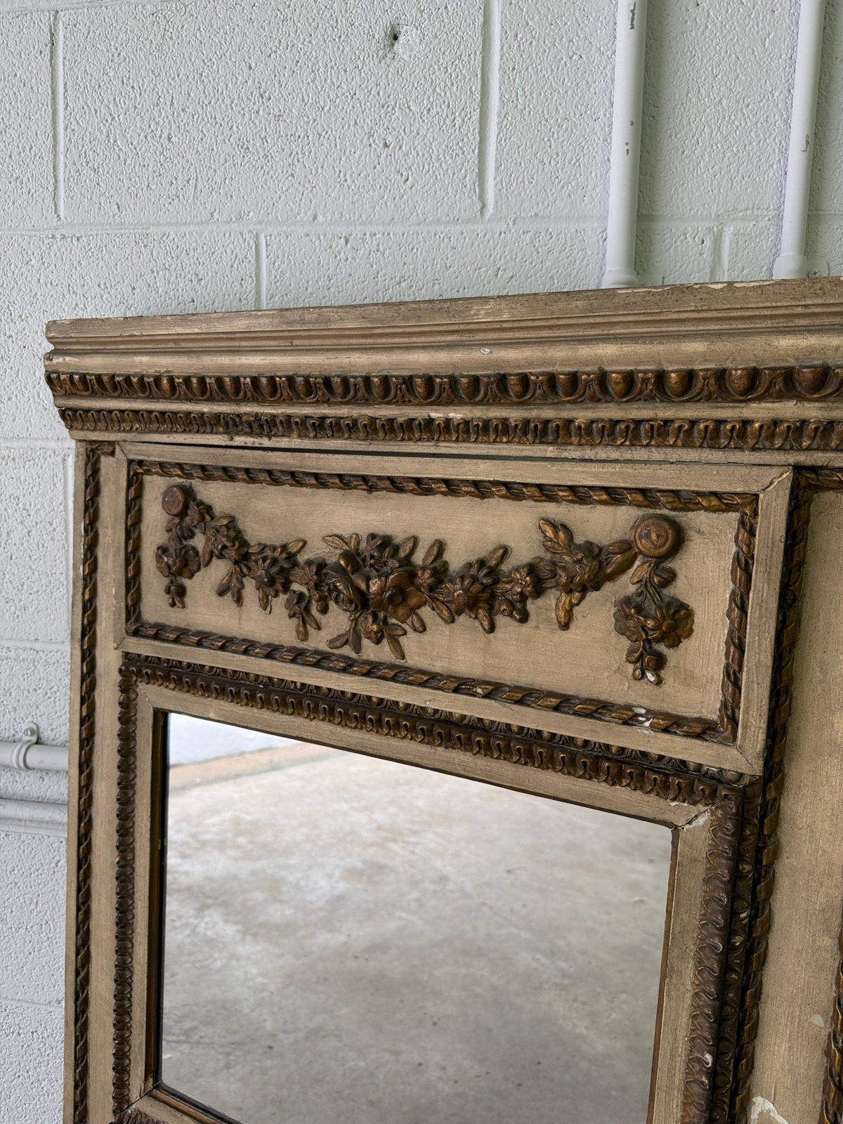 Antique French trumeau mirror - House on Horizon