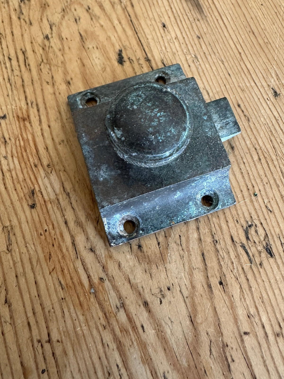 Antique galvanized latch - House on Horizon