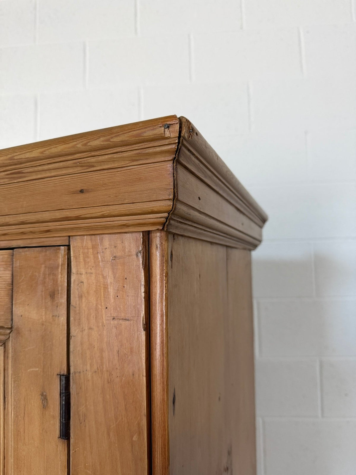 Antique Irish pine wardrobe - House on Horizon