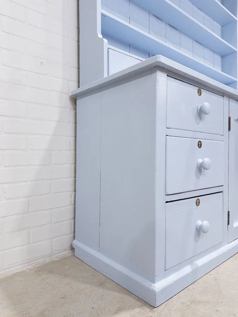 Antique kitchen dresser in blue - House on Horizon
