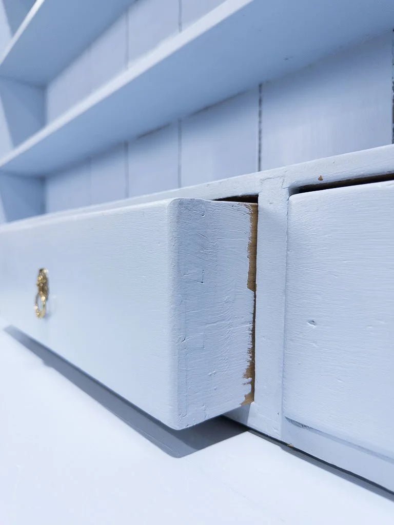 Antique kitchen dresser in blue - House on Horizon