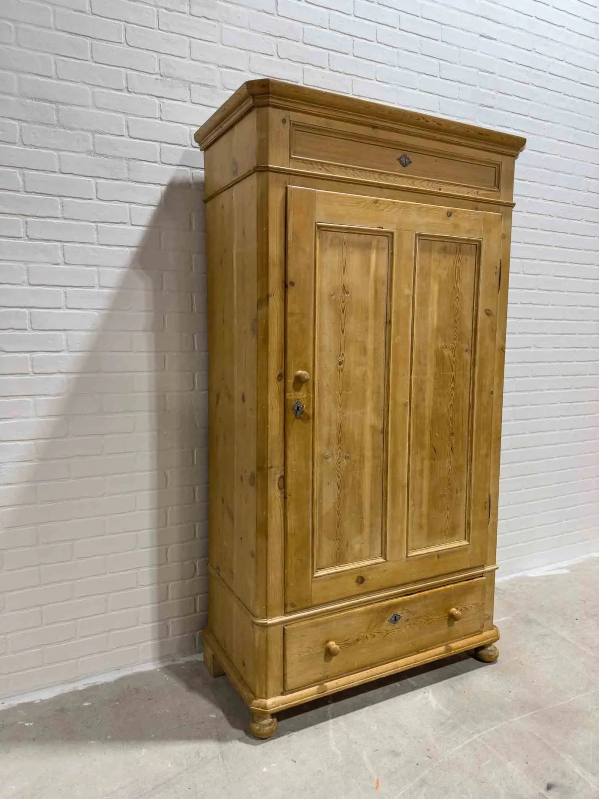 Antique pine continental wardrobe - House on Horizon
