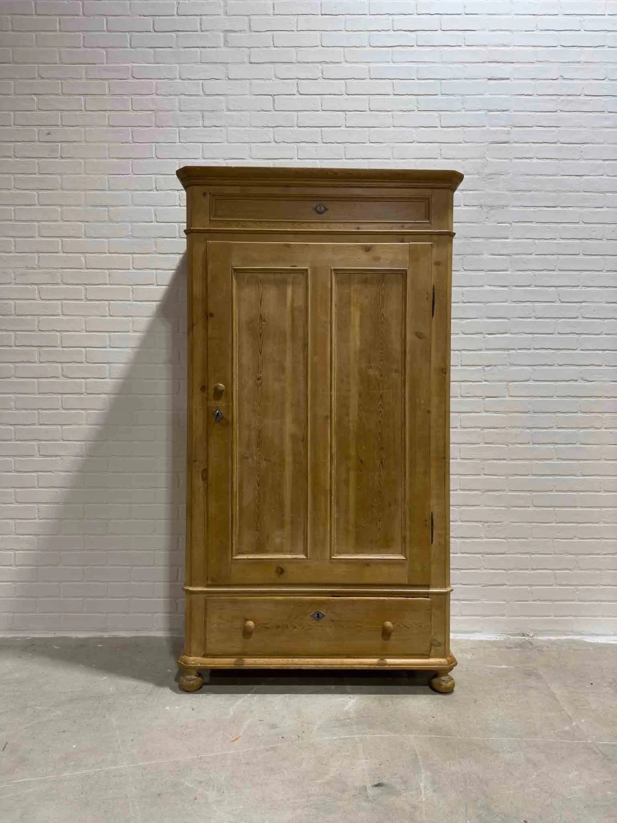 Antique pine continental wardrobe - House on Horizon