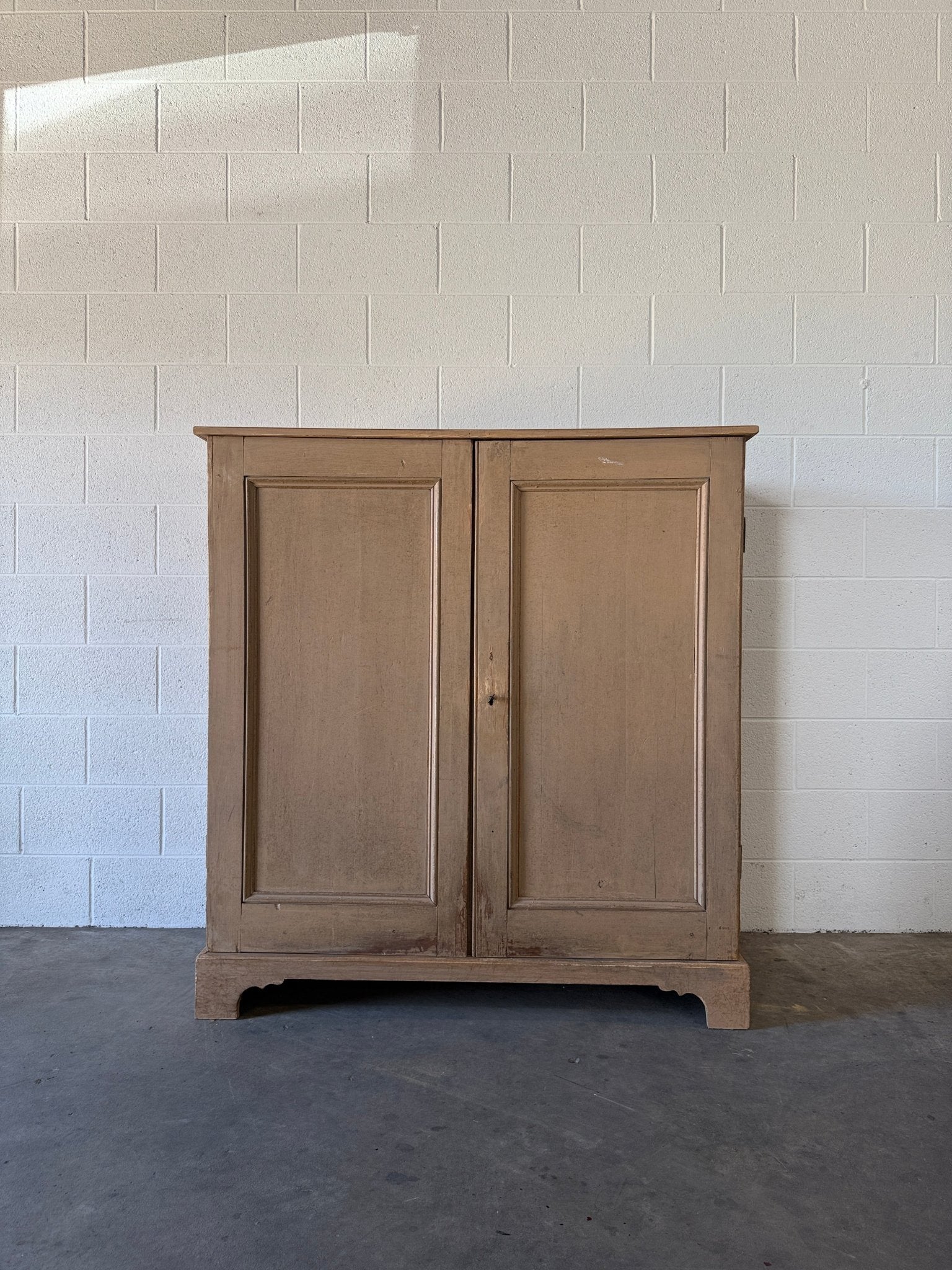 Antique Pine Cupboard Painted Dusty Pink - House on Horizon