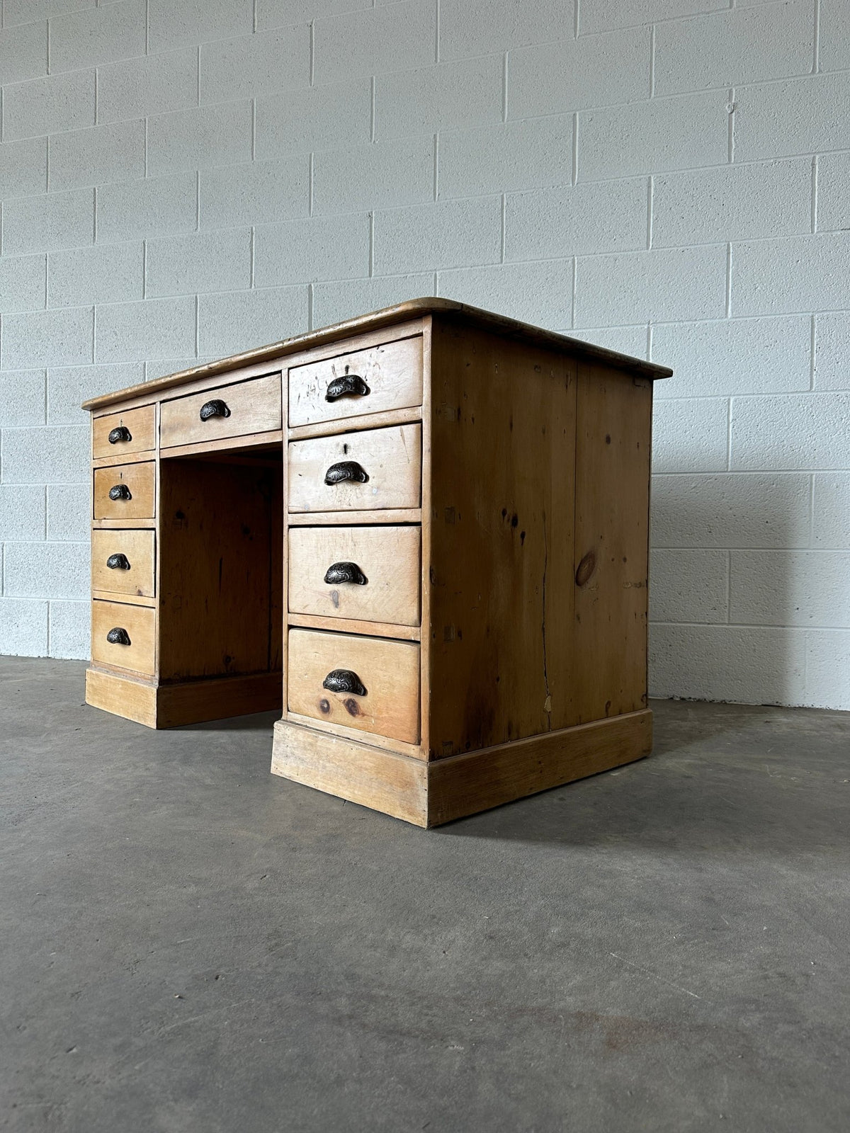 Antique Pine Desk - House on Horizon