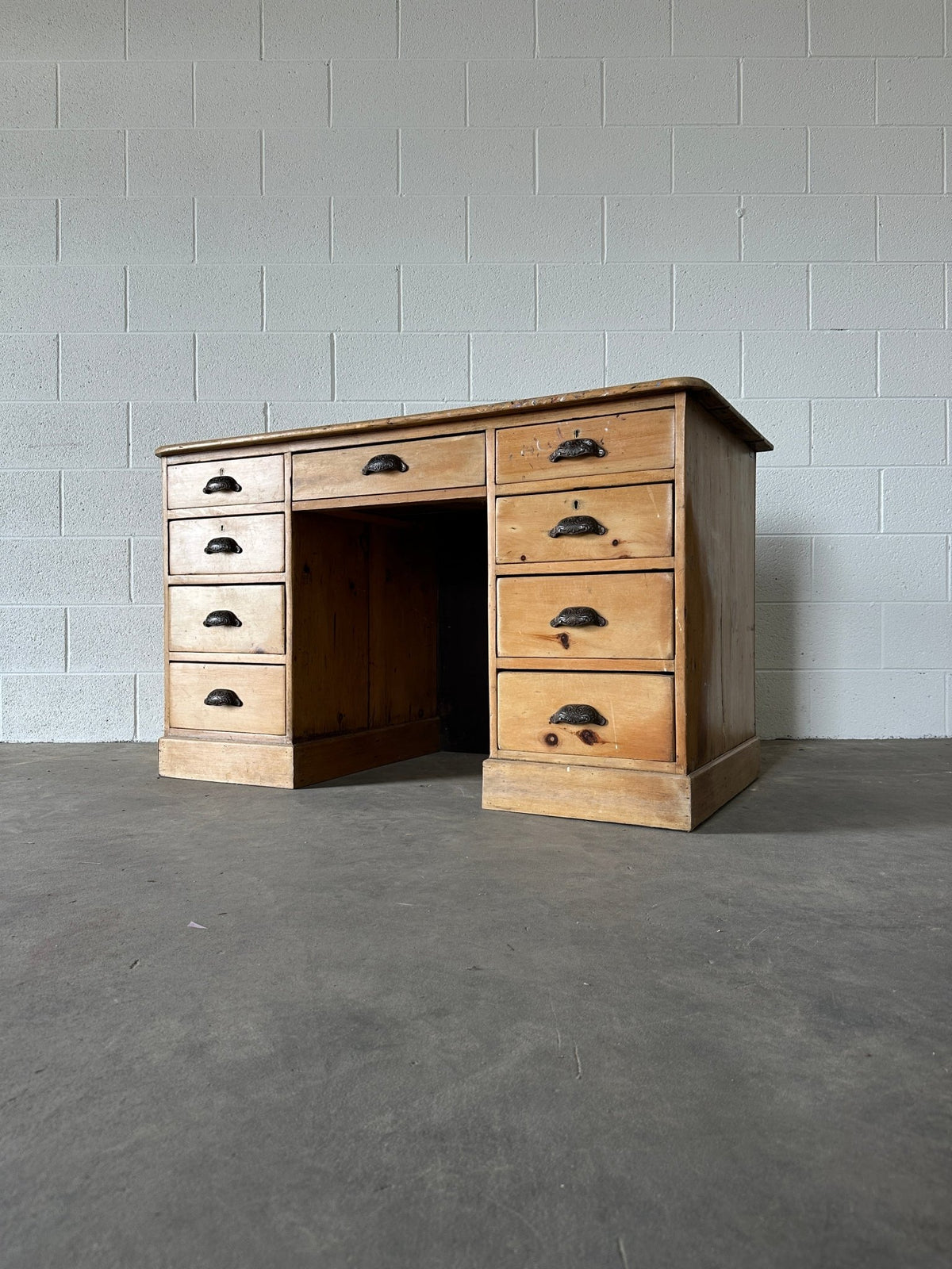 Antique Pine Desk - House on Horizon