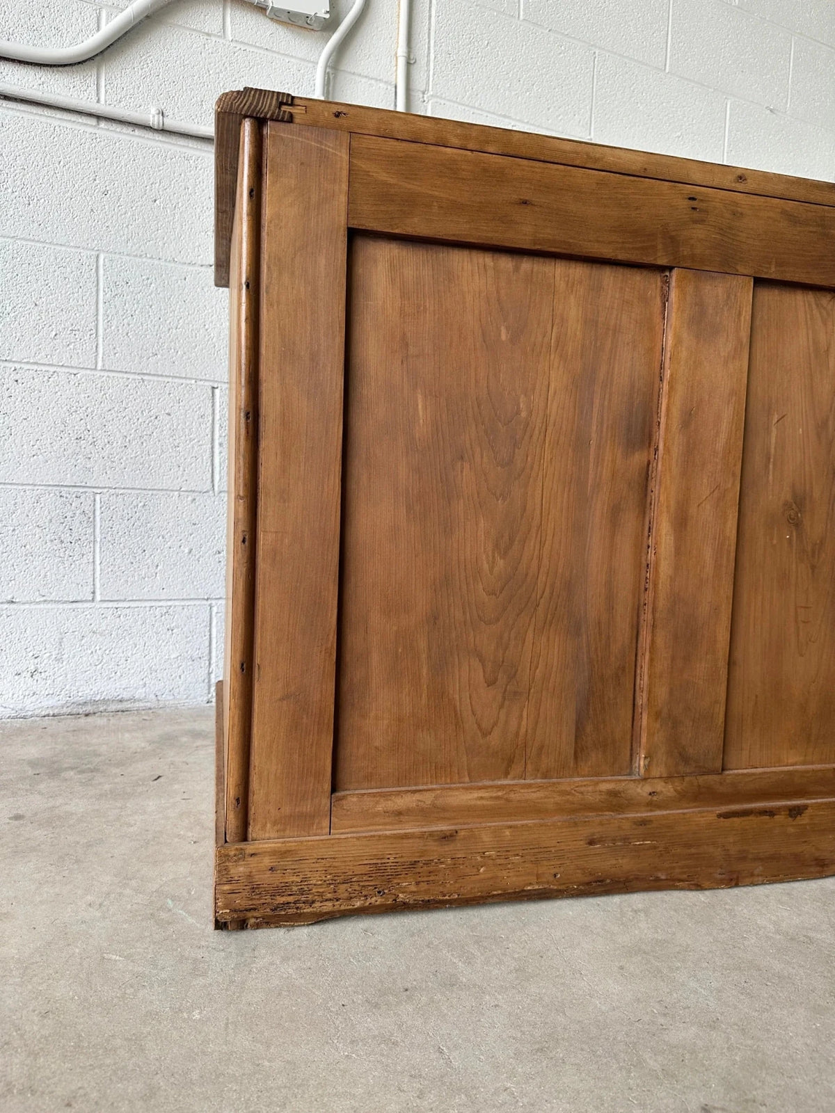 Antique pine desk with finished back - House on Horizon