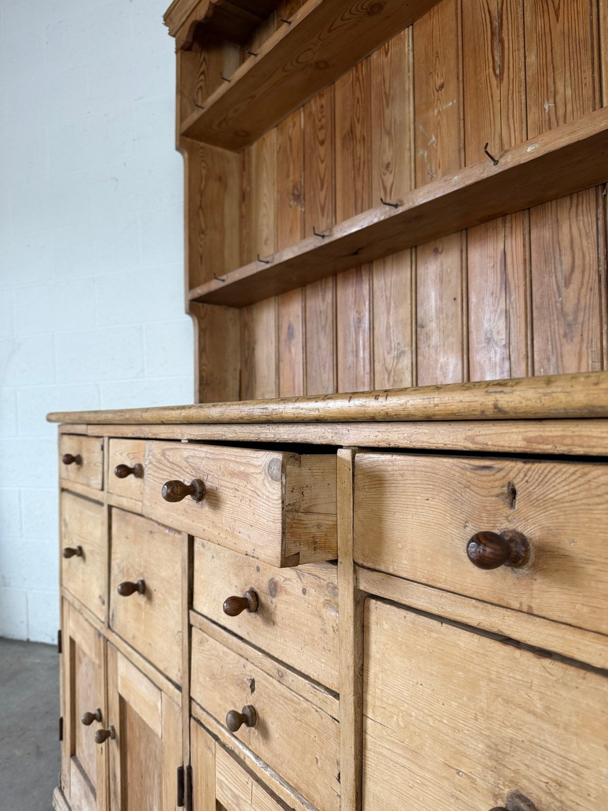 Antique pine dresser with unusual drawers - House on Horizon