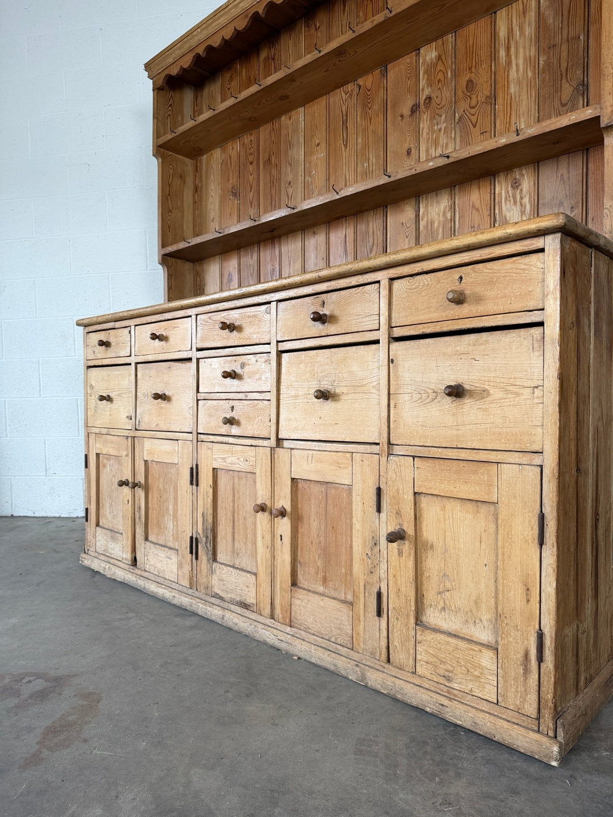 Antique pine dresser with unusual drawers - House on Horizon