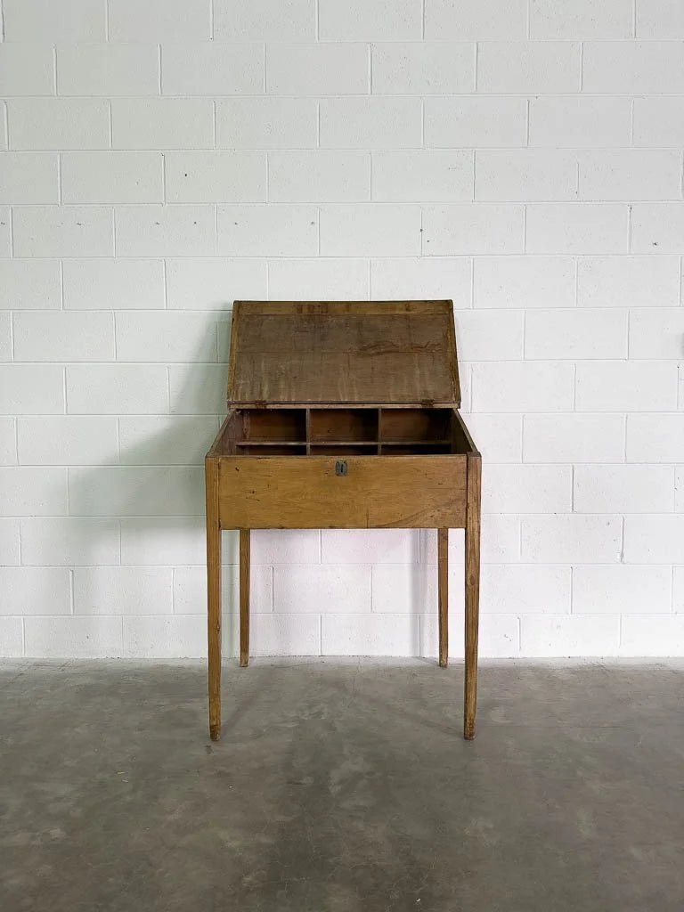 Antique pine engineers desk - House on Horizon