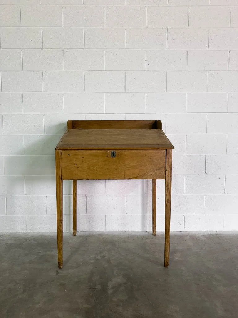 Antique pine engineers desk - House on Horizon