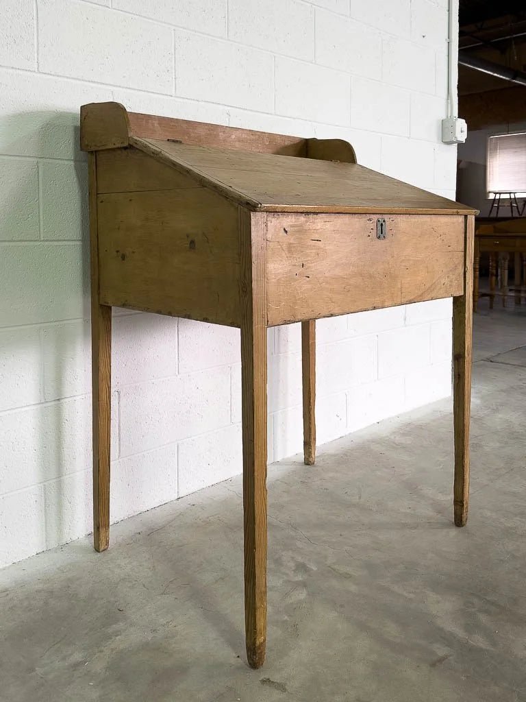 Antique pine engineers desk - House on Horizon