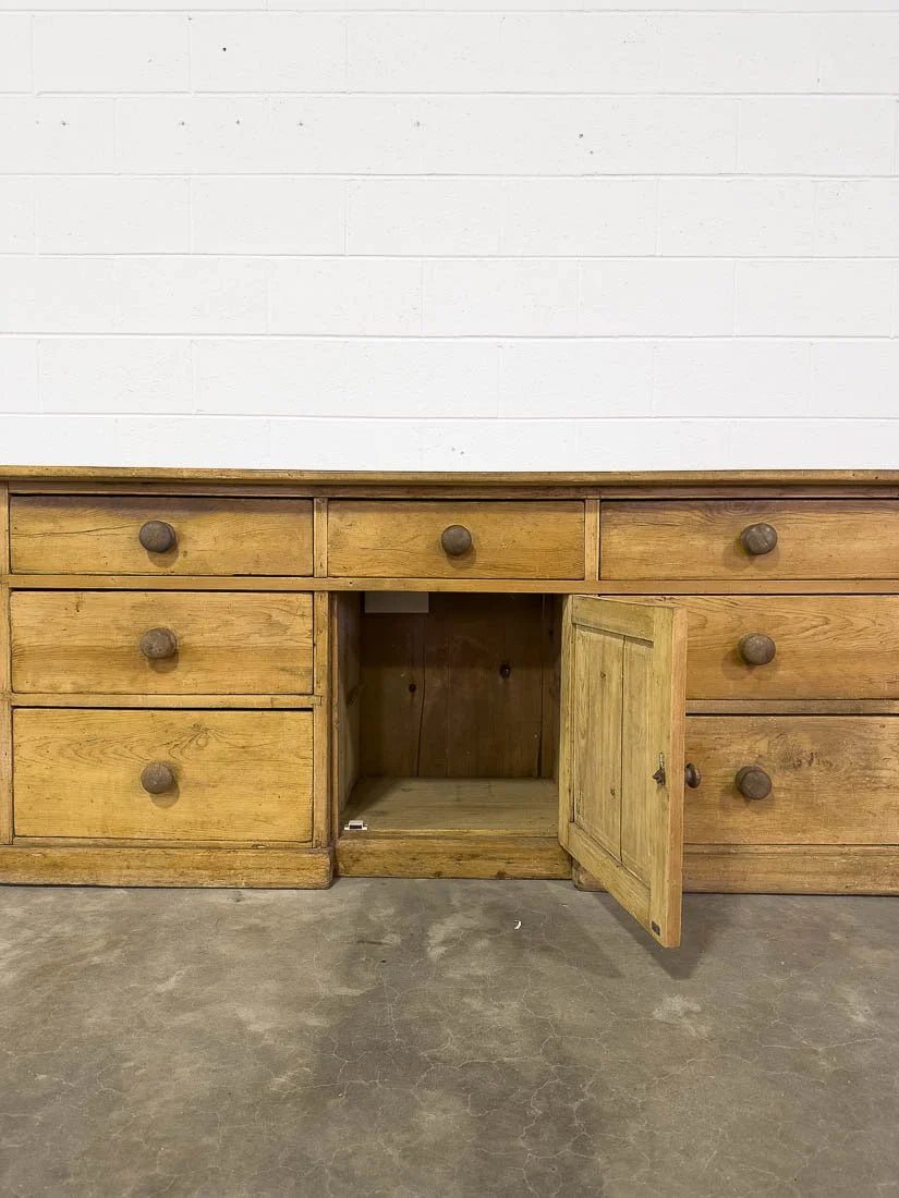 Antique pine English sideboard or buffet - House on Horizon
