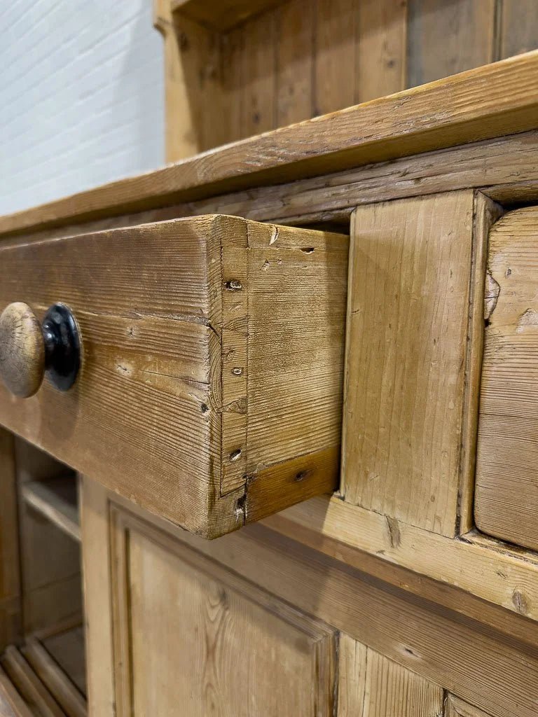 Antique pine kitchen dresser with sliding doors - House on Horizon