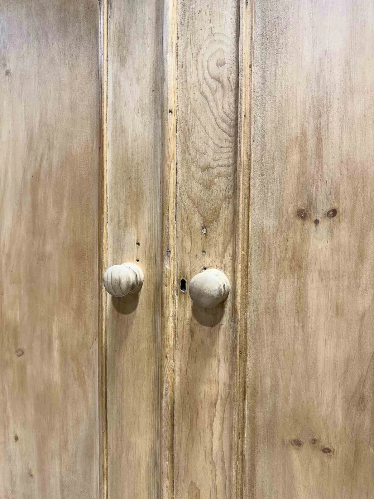 Antique pine linen press - House on Horizon