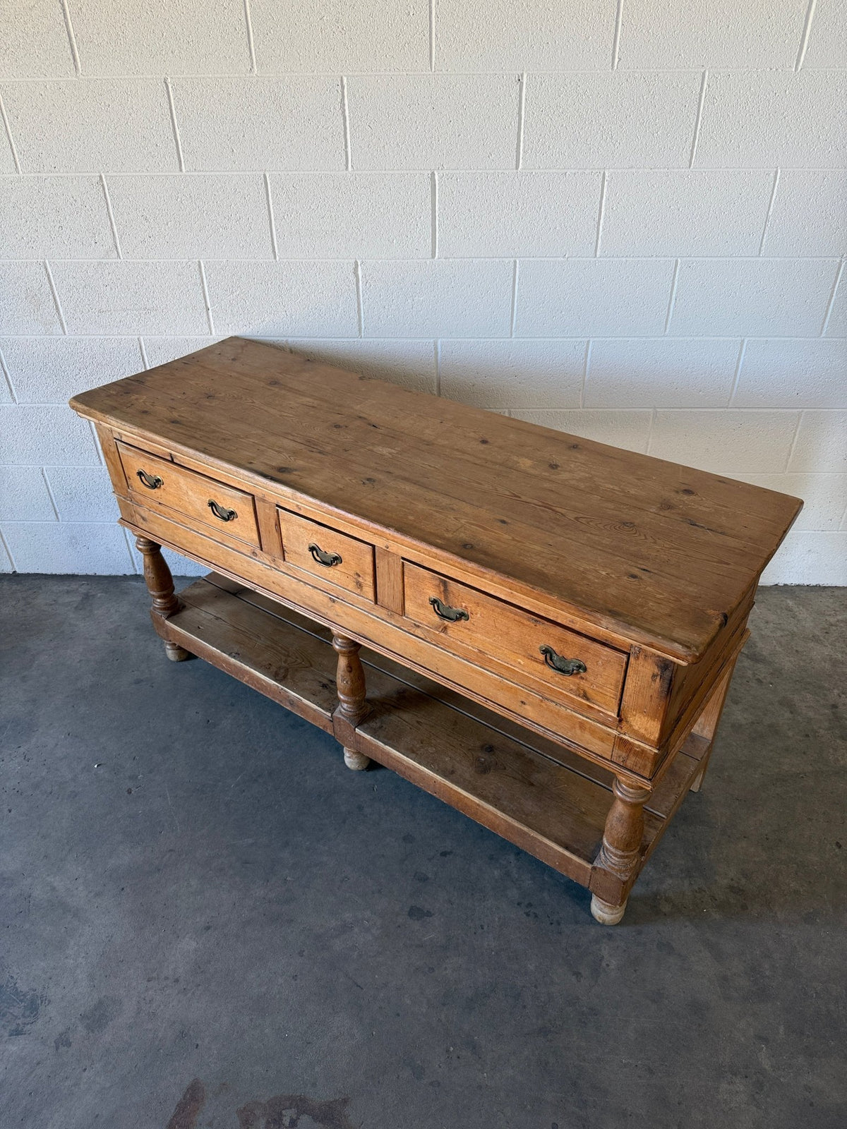 Antique pine sideboard with drop handles - House on Horizon