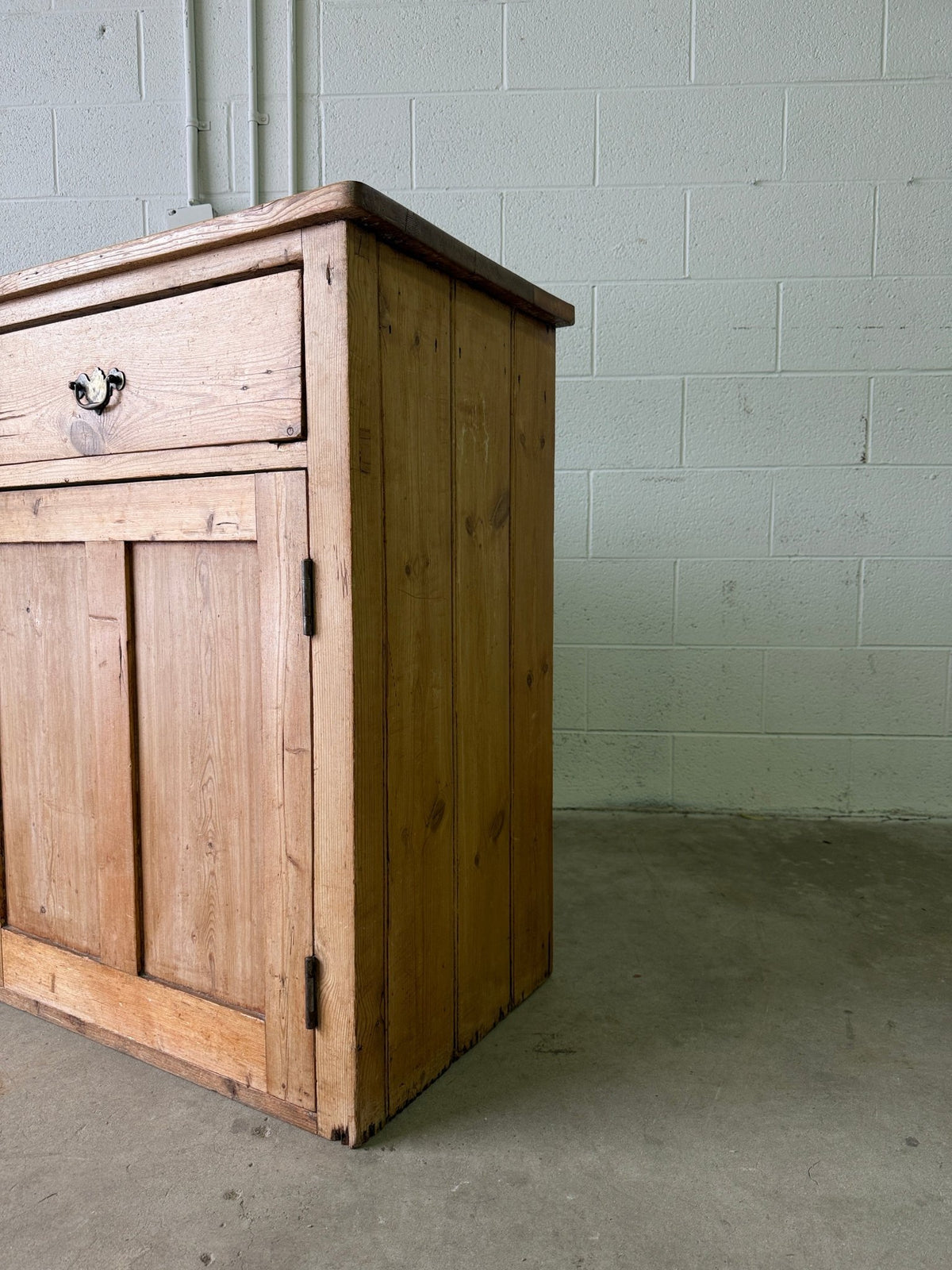 Antique pine sideboard with ring pulls - House on Horizon