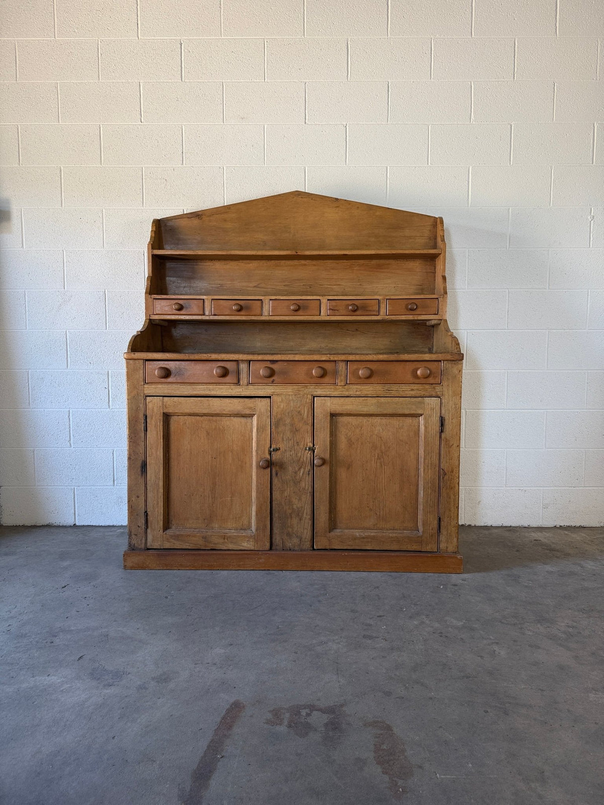 Antique Pine Sideboard with top rack - House on Horizon