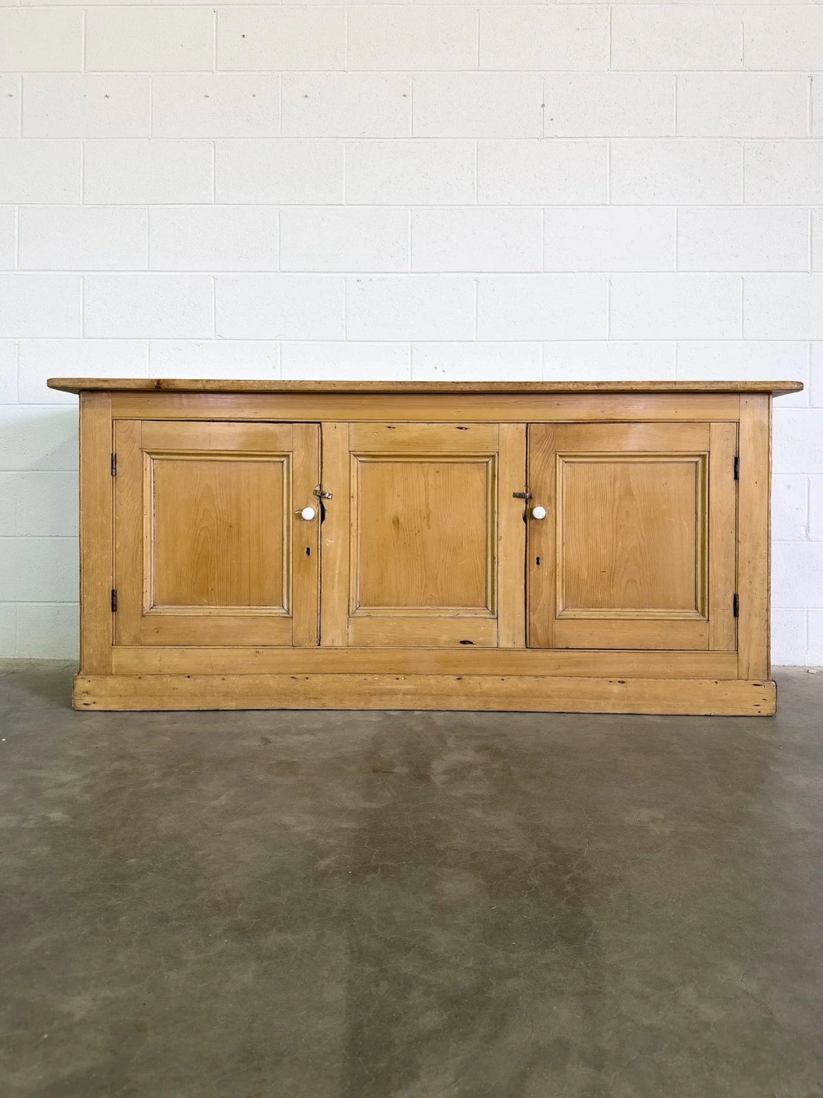 Antique Pine Sideboard with Two Doors - House on Horizon