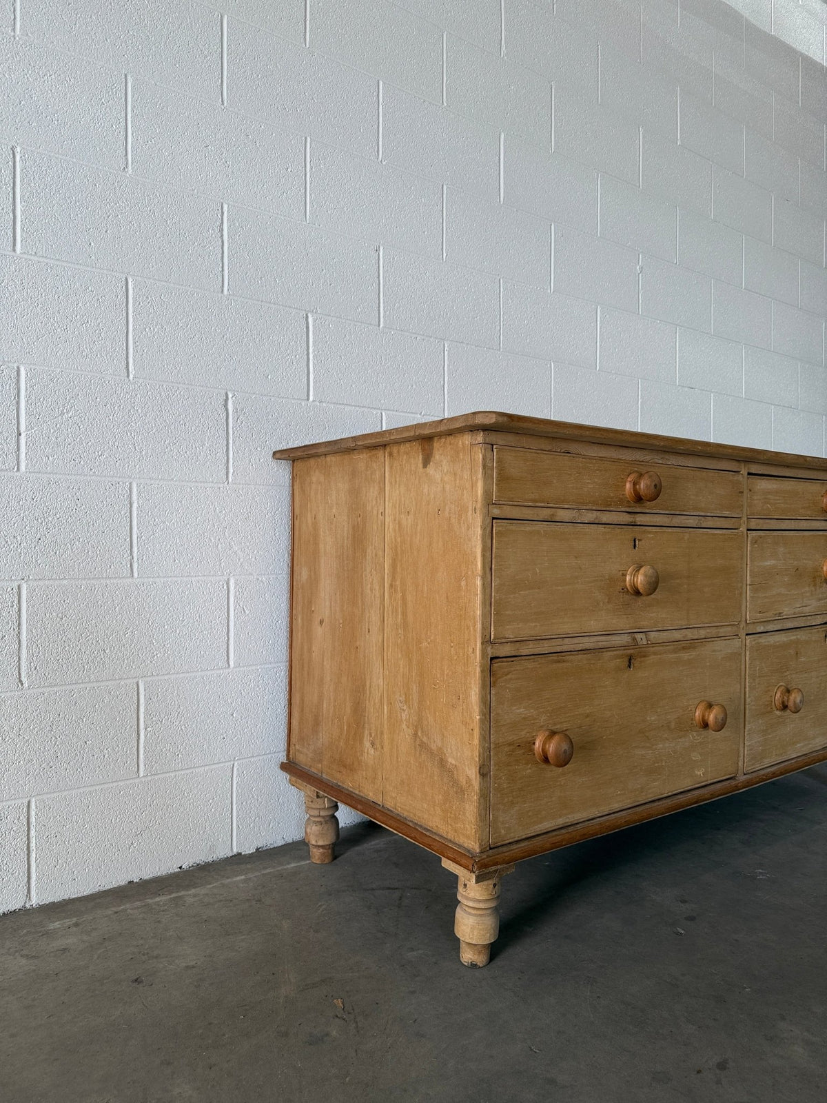Antique pine six drawer sideboard - House on Horizon