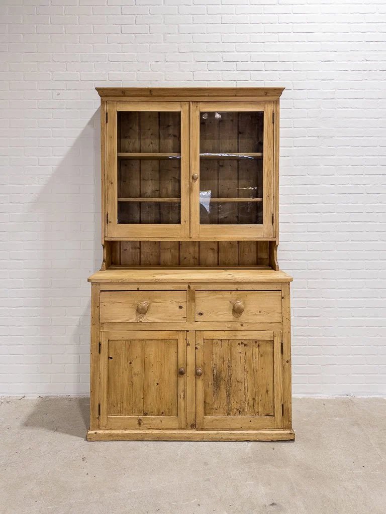 Antique pine stepback cupboard - House on Horizon