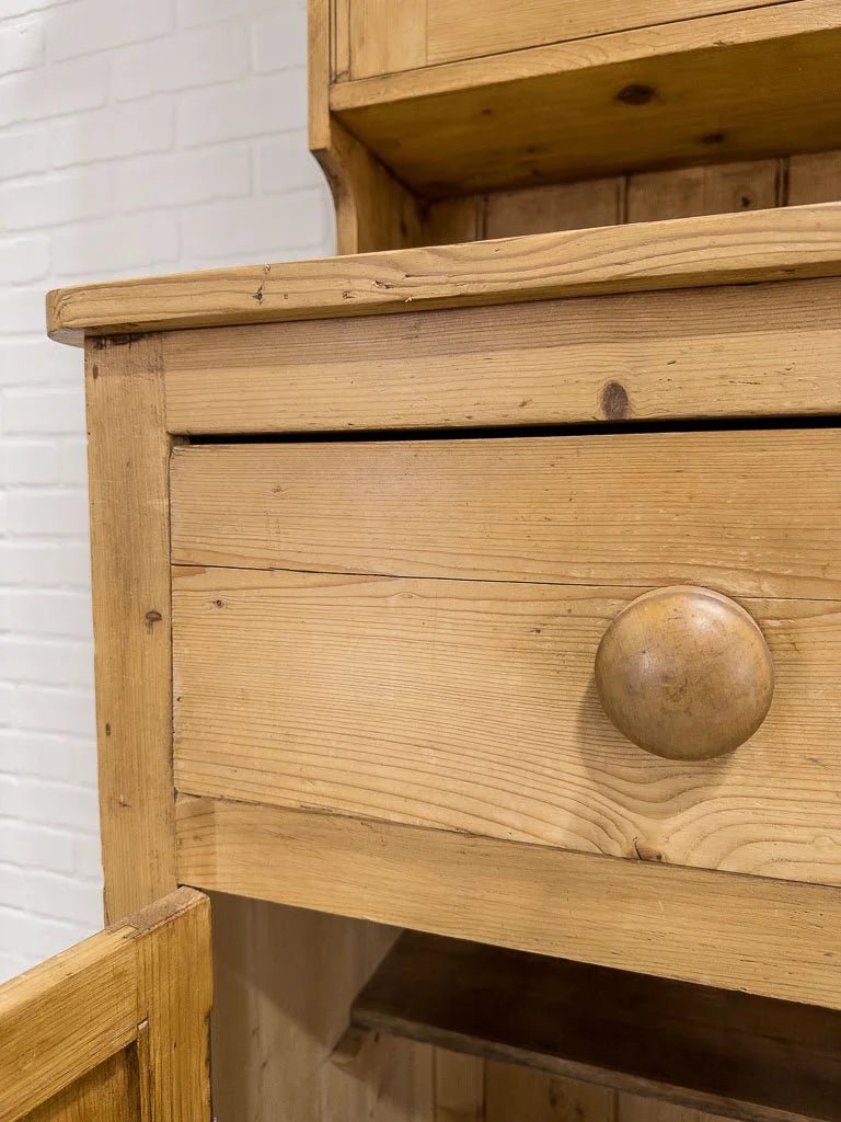 Antique pine stepback cupboard - House on Horizon