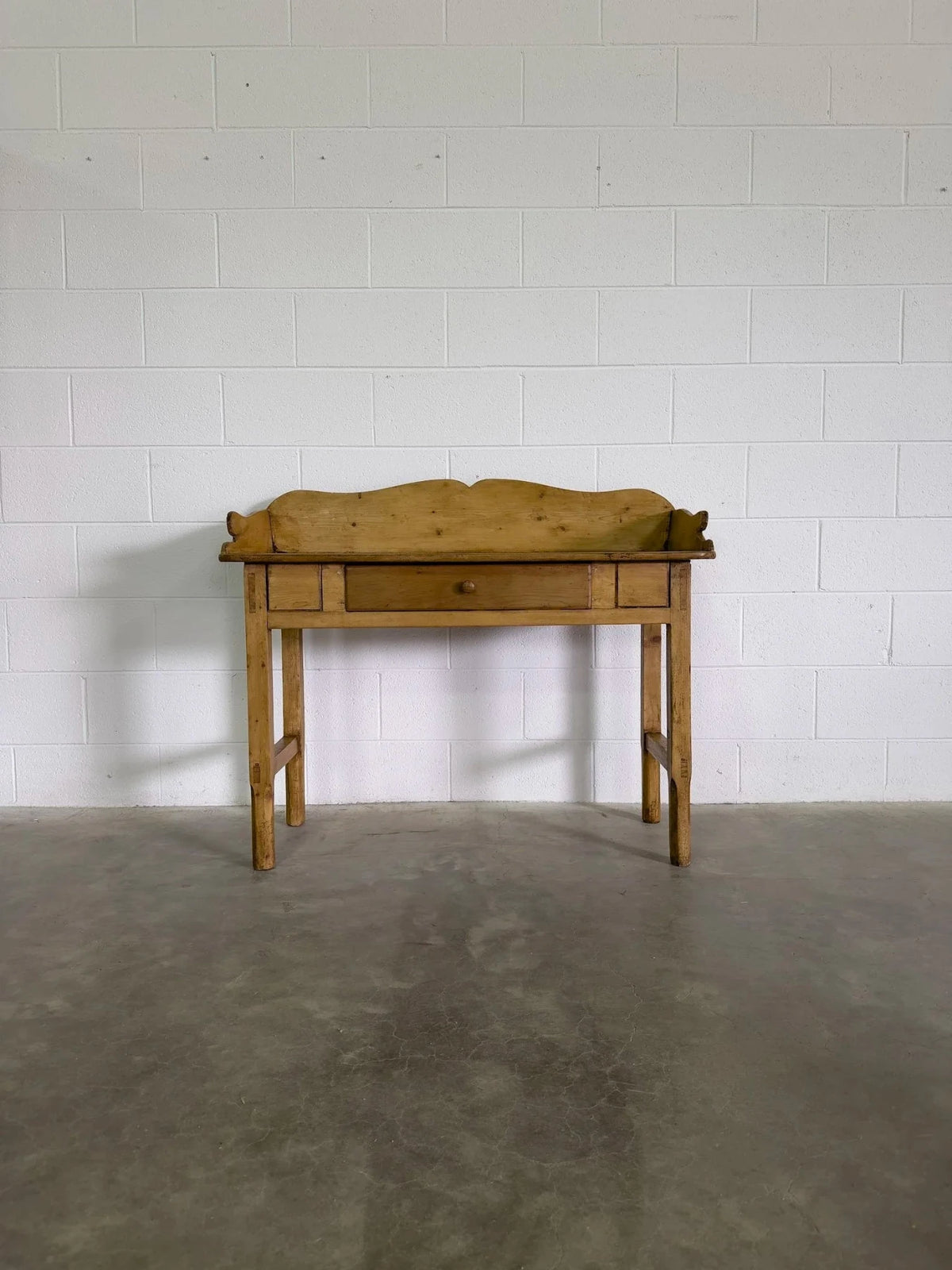 Antique Pine Table with Gallery Back - House on Horizon