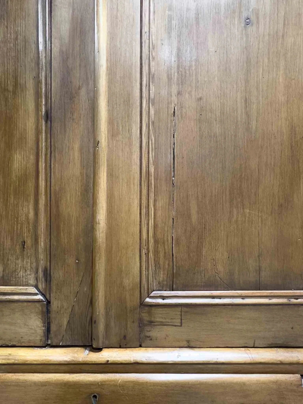 Antique pine wardrobe on tulip feet - House on Horizon