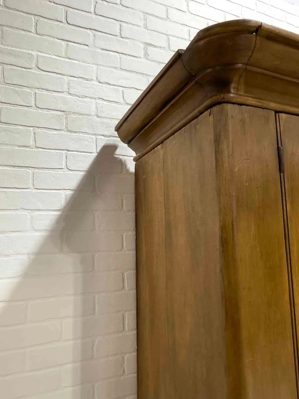 Antique pine wardrobe on tulip feet - House on Horizon
