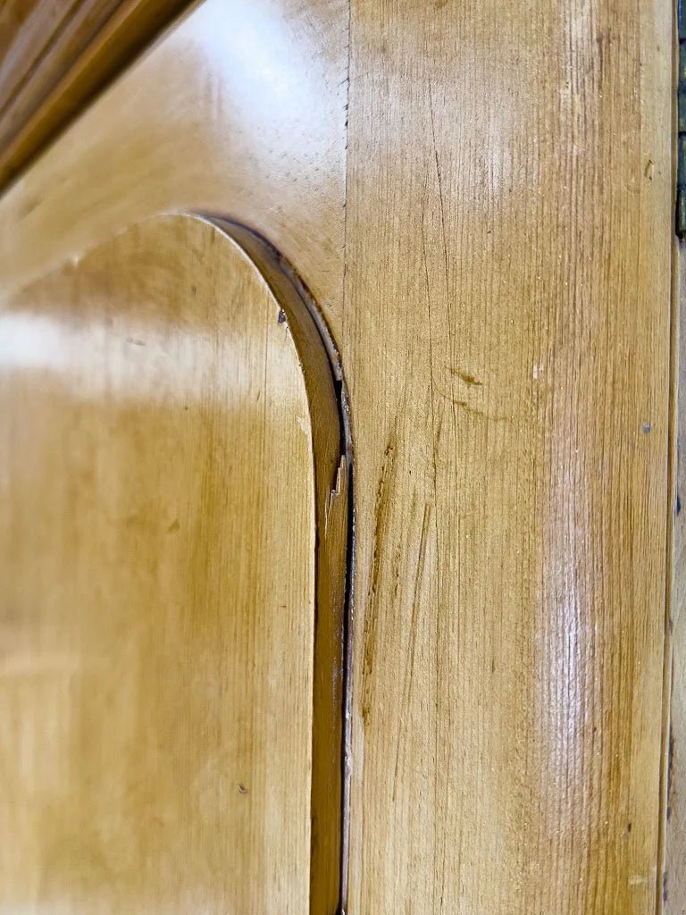 Antique pine wardrobe with interior drawers - House on Horizon