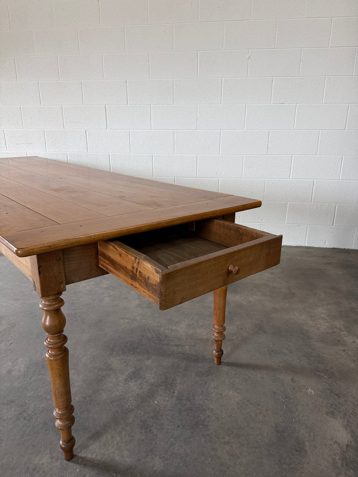Beautiful antique French cherry dining table - House on Horizon