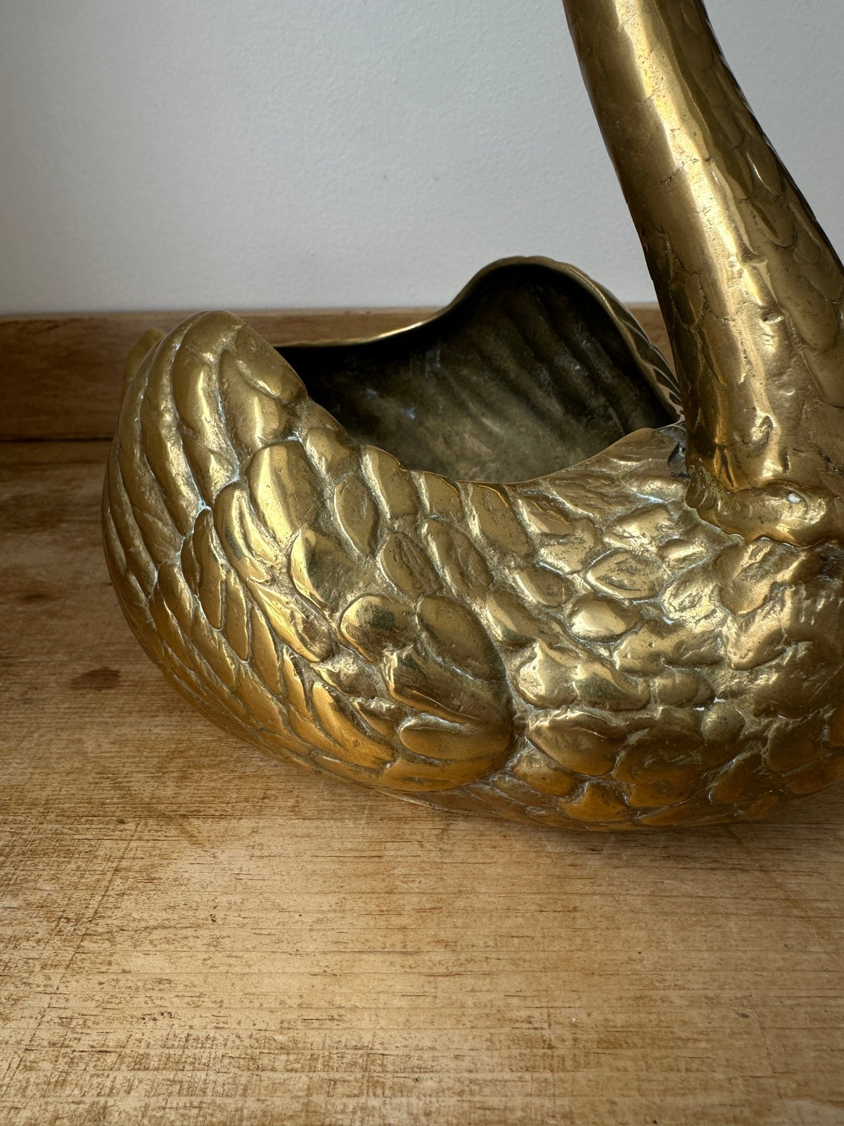 Brass swan planter - House on Horizon