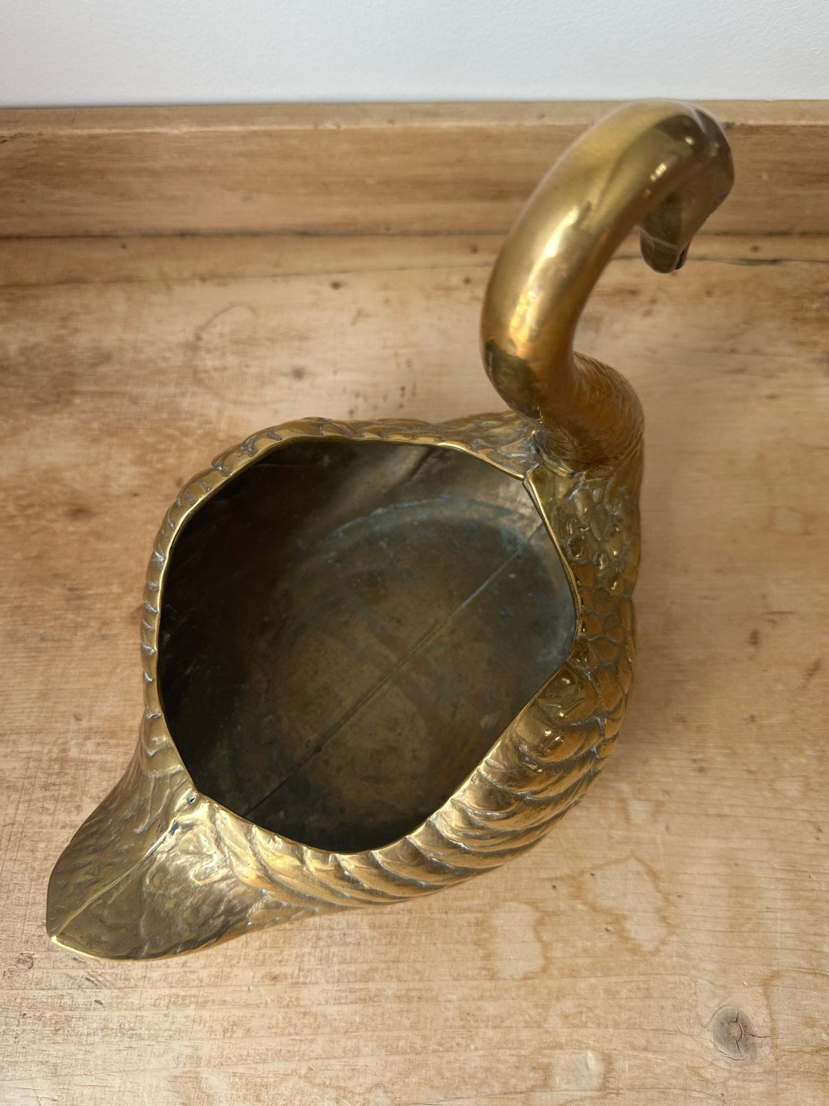 Brass swan planter - House on Horizon