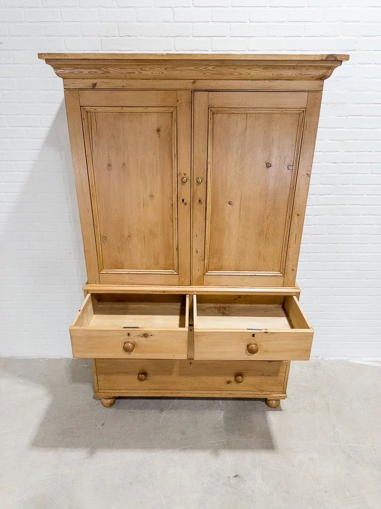 Classic antique English linen press - House on Horizon