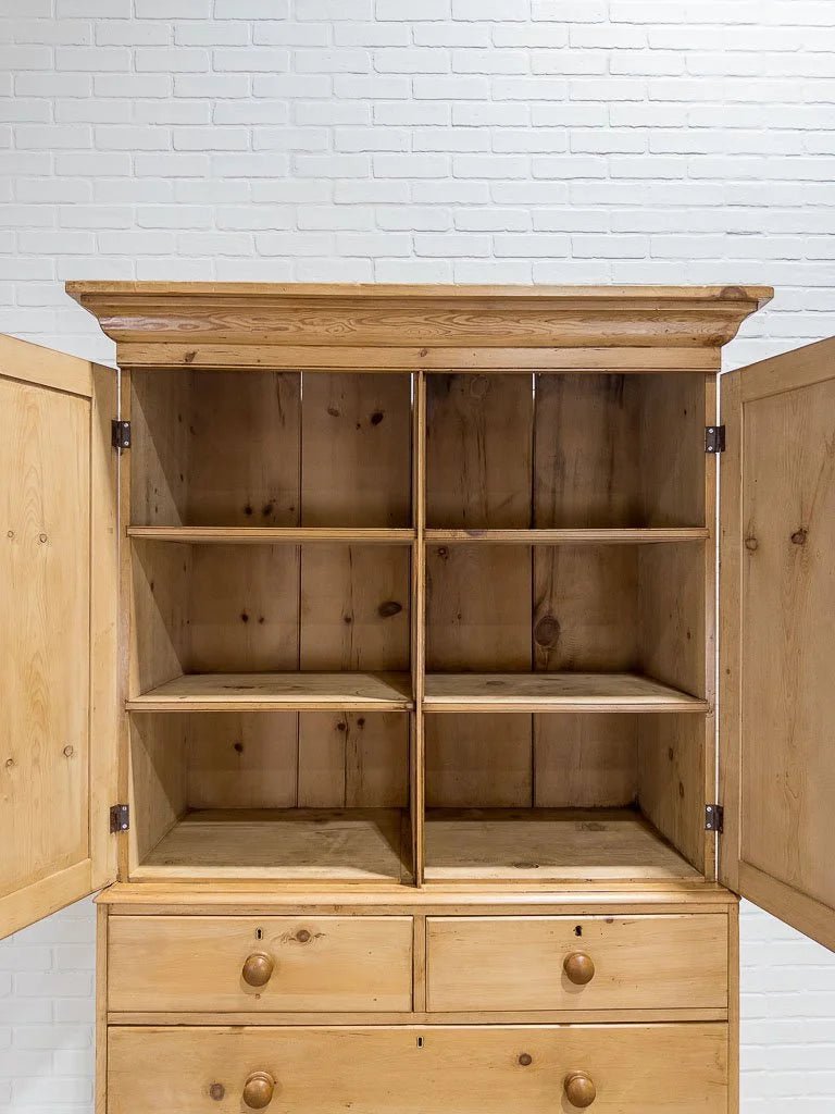 Classic antique English linen press - House on Horizon