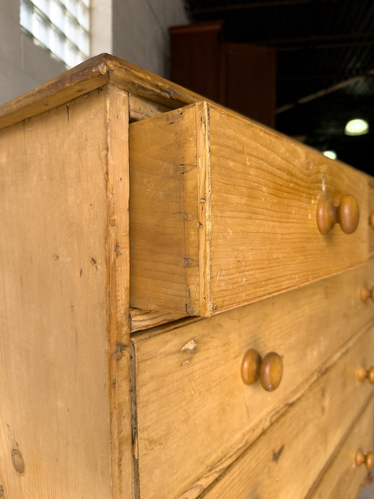 Classic English antique pine drawers - House on Horizon