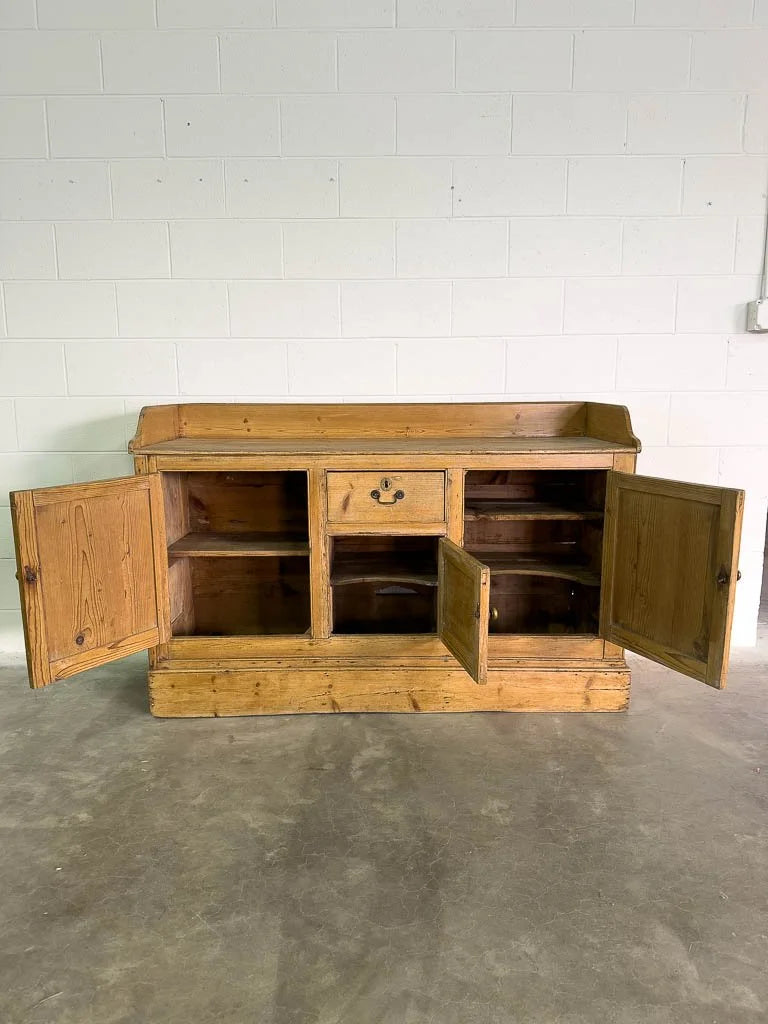 English pine sideboard with gallery back