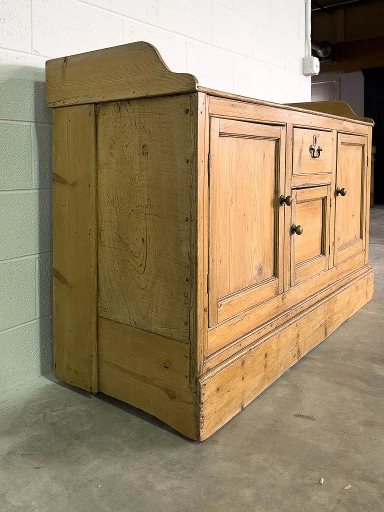 English pine sideboard with gallery back